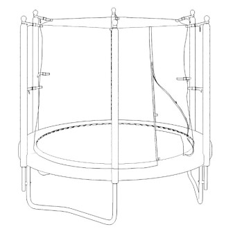 Батут UNIX Line Simple 8 ft Green (inside)