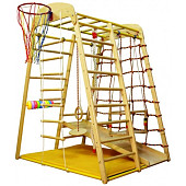 Детский спортивный комплекс Вертикаль Весёлый Малыш Wood, горка фанерная