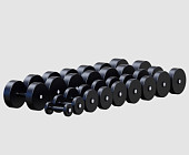 Гантельный ряд Central Sport Pro, VSA2,5-40 (2,5-40кг, 16 пар, шаг 2,5кг)
