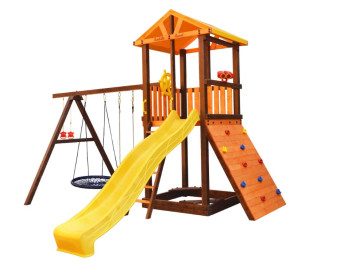 Игровой комплекс Perfetto sport «Pitigliano-5» + качели Паутина