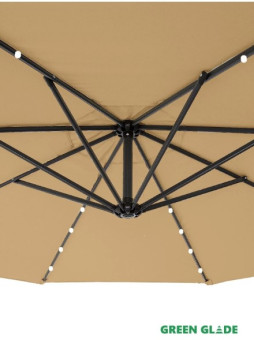 Зонт садовый Green Glade 8013 с LED подсветкой на солнечной батарее