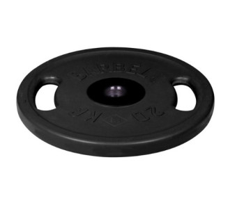 Диск олимпийский Barbell с ручками d51 мм (черный, 20 кг)