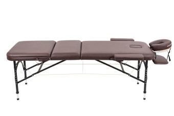Массажный стол Atlas sport STRONG 3-с алюминиевый 70 см. Усиленный (коричневый)