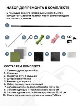 Палатка 2-местная RSP Lake 2 (оливково-зелёный)