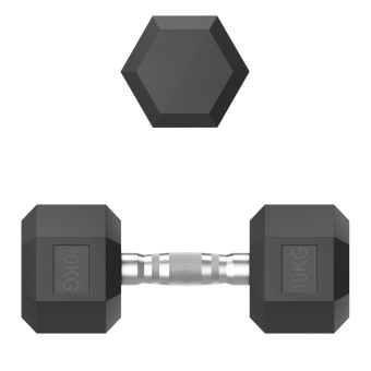 Гантели гексагональные обрезиненные UNIX Fit (10 кг, 2 шт)