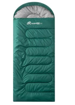 Спальный мешок RSP Sleep 450 BIG L (зелёный, 225x90см, молния слева)