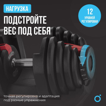 Гантель регулируемая OXYGEN FITNESS FLEXER (40 кг)