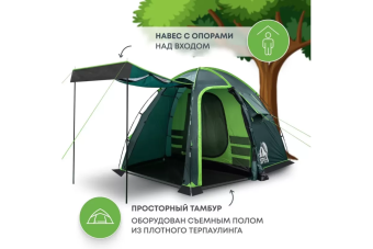 Палатка кемпинговая RSP Sharl 3 (зелёный)