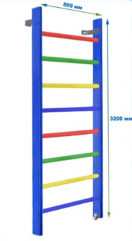 Шведская стенка Dinamika ZSO-000096, 320х80 см (массив.сосна, цветной)