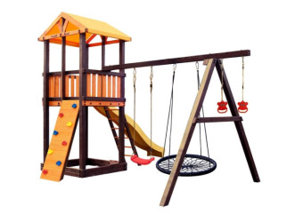 Игровой комплекс Perfetto sport «Pitigliano-4» + качели Паутина