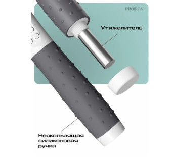 Скакалка умная PROIRON ПРО043 (с дисплеем, бело-серая)