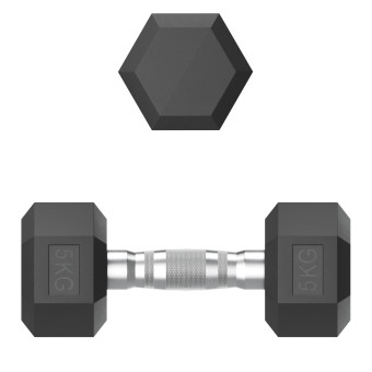 Гантели гексагональные обрезиненные UNIX Fit (5 кг, 2 шт)