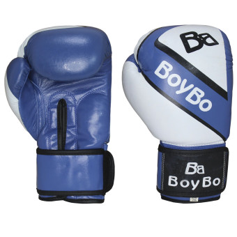 Перчатки бокс. BoyBo Premium кожа 10 OZ син.