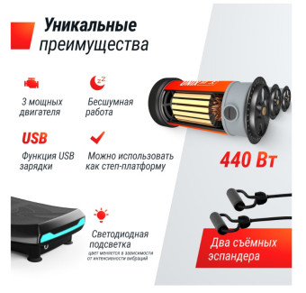 Виброплатформа UNIX Fit Boost 4D (черный)