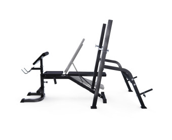 Скамья со стойками под штангу DFC GORILLA (с партой для бицепса)