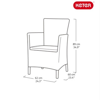 Комплект мебели Allibert Rosario balcony set (графит)