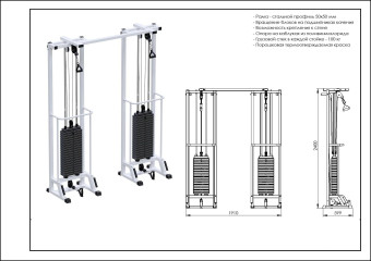 Биотонус-2 Central Sport Pro, AR087.2х2400 (стек 2х100кг)