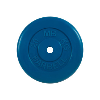 Диск обрезиненный "Barbell" d 31 мм (цветной, 20 кг)