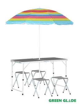 Набор мебели для пикника Green Glade M790-5 (темно-серый)