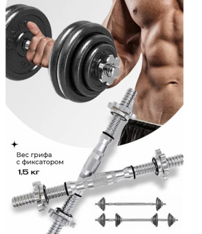 Гантели разборные PROIRON Г2150Ч (2 шт по 15 кг)