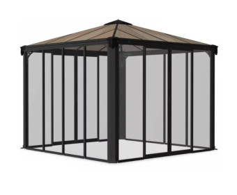 Закрытая беседка GAZEBO LEBRO 3000 СLOSED (серый)