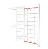 Стойка с сеткой PERFETTO SPORT PS-134 (Verticale in legno con rete bianco-naturale)