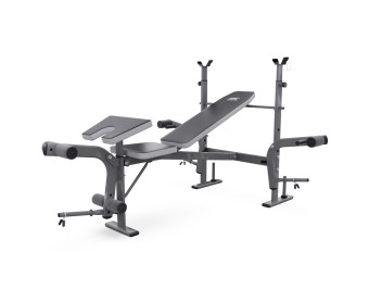 Скамья со стойками под штангу DFC D702 PRO (широкий хват, с партой для бицепса)