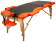 Массажный стол Atlas Sport складной 3-с деревянный 60 см. + сумка (черно-оранжевый)