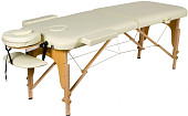Массажный стол Atlas Sport складной 2-с деревянный 70 см. + сумка (бежевый)
