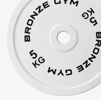 Диск олимпийский BRONZE GYM тяжелоатлетический серый (5 кг)