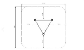 Комплекс турников треугольник Central Sport Pro, ARWOK011.1
