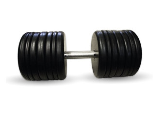 Гантель BARBELL "классик" (с вращающейся ручкой хром, 57 кг)