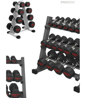 Гантель обрезиненная PROIRON Г1200ОБР (20 кг)
