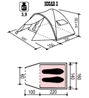 Палатка Indiana HOGAR 2