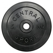 Диск обрезиненный Central Sport d26мм (5кг) (НЕКОНДИЦИЯ)