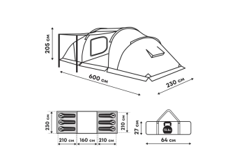 Палатка 6-местная RSP Dream 6 (зеленый)