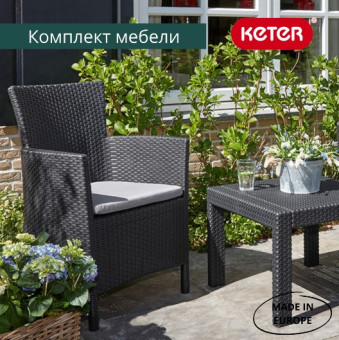 Комплект мебели Allibert Rosario balcony set (графит)