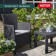 Комплект мебели Allibert Rosario balcony set (графит)