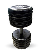 Гантель BARBELL "классик" (с вращающейся ручкой хром, 54 кг)