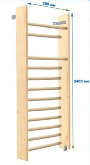 Шведская стенка Dinamika ZSO-003089 по ГОСТ, 240х80 см (массив.сосна)