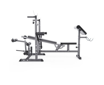 Скамья со стойками под штангу DFC GYRONETICS GN008 (с партой для бицепса)