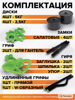 Гантели Absolute Champion 4в1 (30 кг)