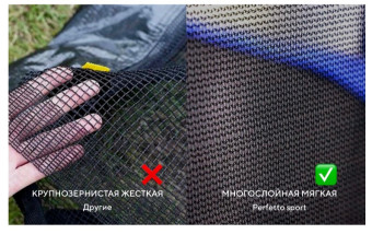 Батут PERFETTO SPORT 10 (диаметр 3 м, синий)