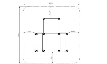 Комплекс 2 скамеек для пресса и 3 турников Central Sport Pro, ARWOK020.4