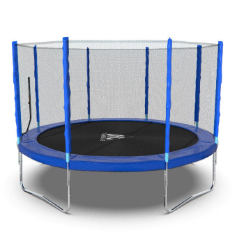 Батут DFC Trampoline Fitness с сеткой 12ft (синий)