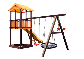 Игровой комплекс Perfetto sport «Pitigliano-3» + качели Паутина