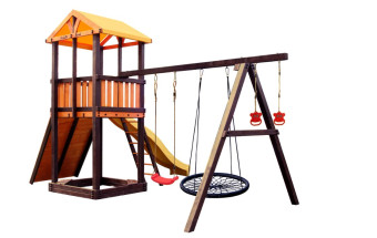 Игровой комплекс Perfetto sport «Pitigliano-5» + качели Паутина