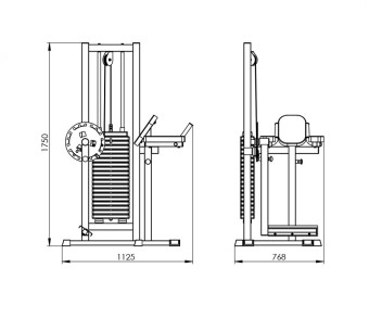 Глют-машина Central Sport Pro, AR039.1 (стек 75кг)