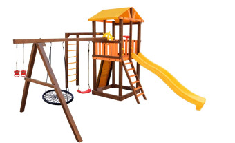 Игровой комплекс Perfetto sport «Pitigliano-7» + качели Паутина
