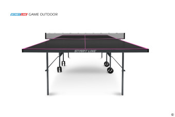 Стол теннисный Start Line Game Всепогодный с сеткой (черно-фиолетовый)